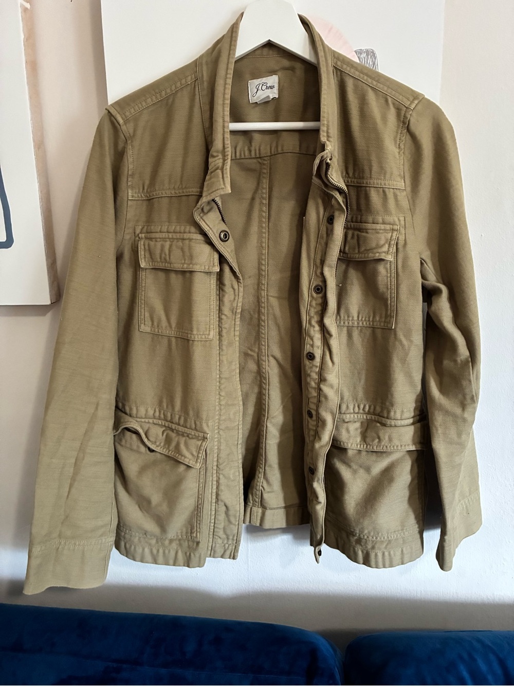 J. Crew Khaki Green Lightweight Safari Jacket